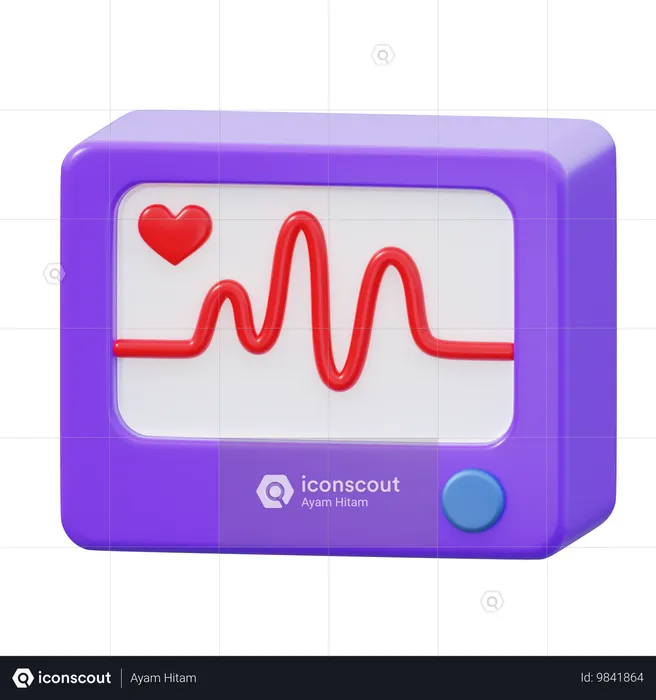 Heart Rate Monitor  3D Icon