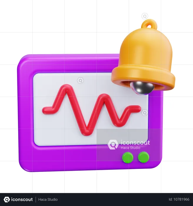 Heart Rate Monitor  3D Icon