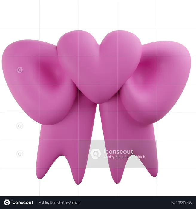 Heart Ribbon  3D Icon