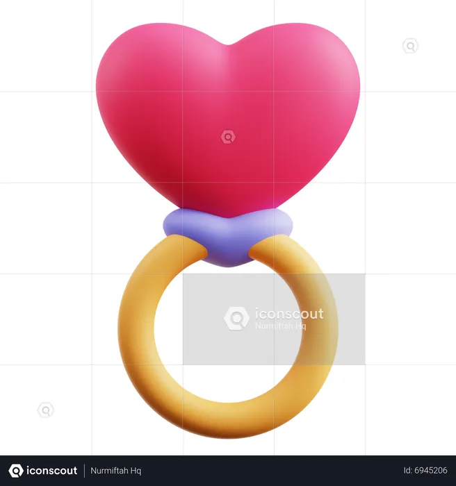 Heart Ring  3D Icon
