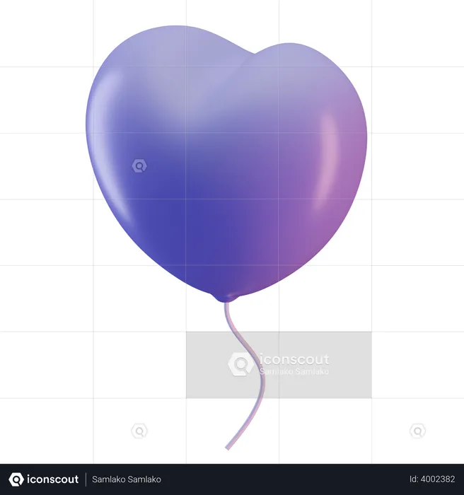 Heart Shape Balloon  3D Illustration