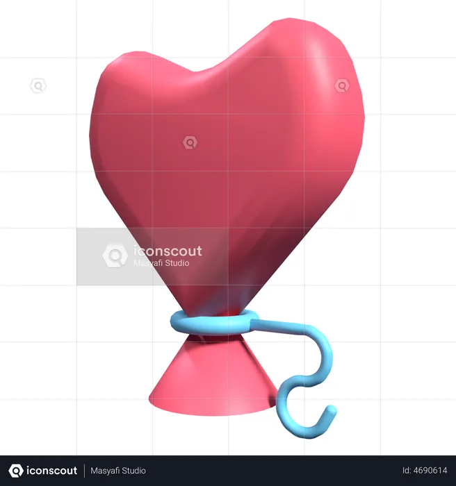 Heart Shape Balloon  3D Illustration