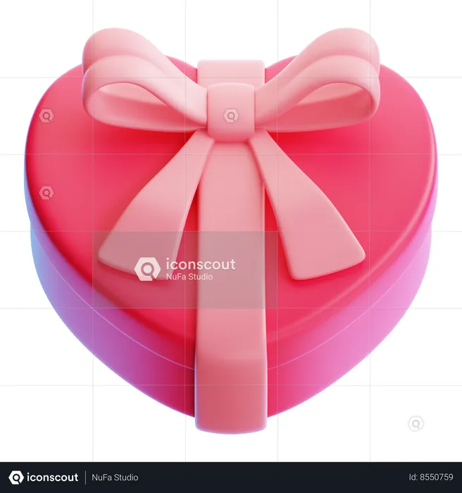 Heart Shape Gift  3D Icon