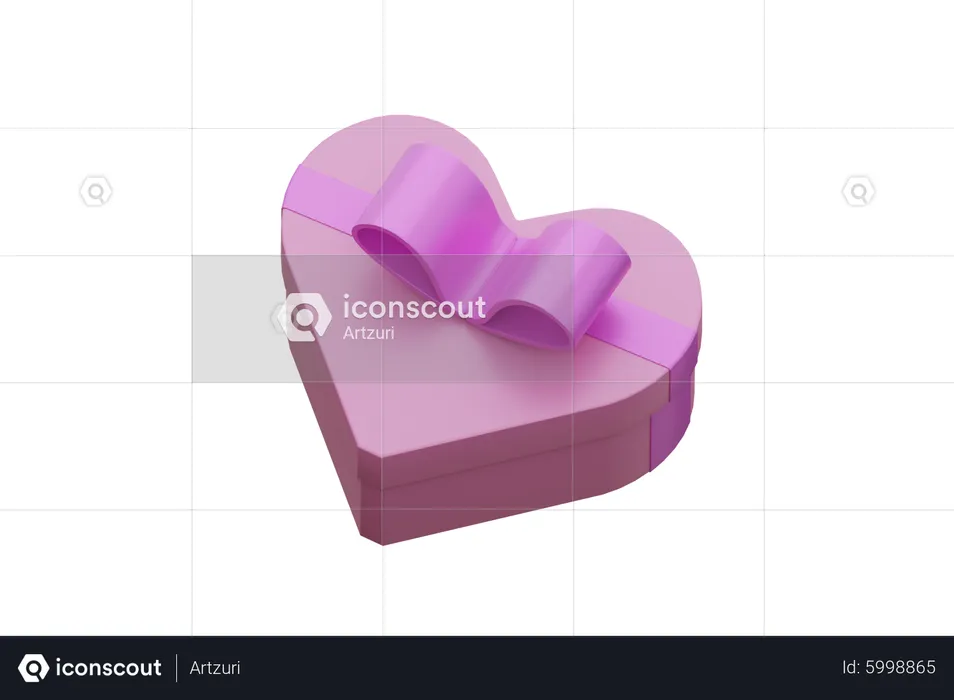 Heart Shape Gift  3D Icon