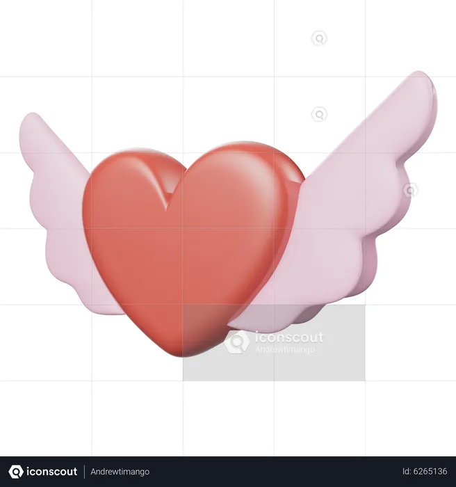 Heart Wings  3D Icon