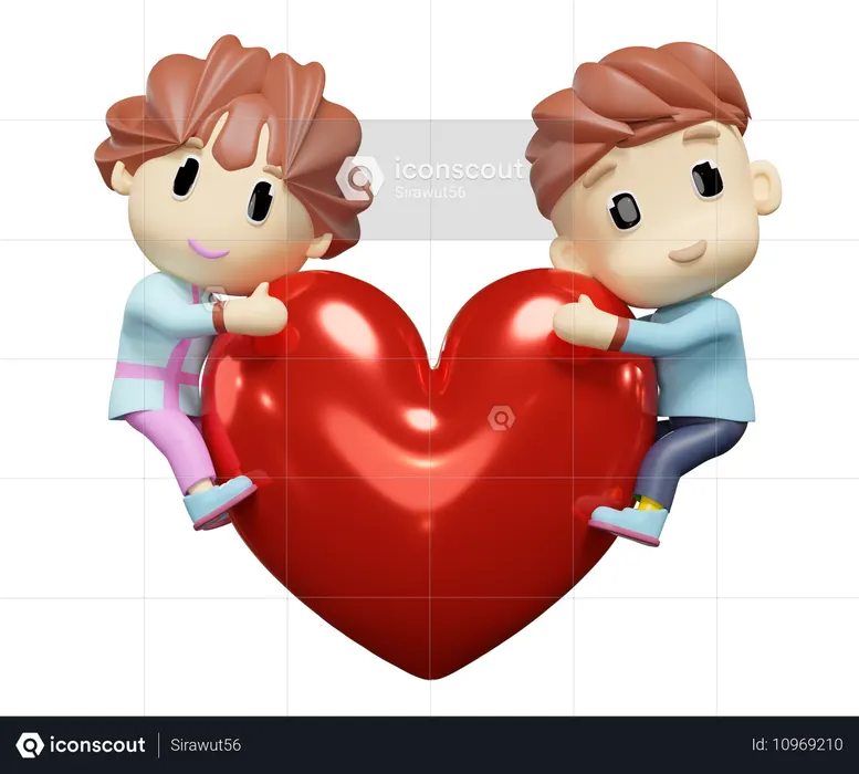 Heart With  3D Icon