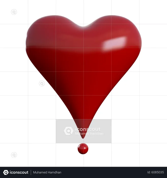 Heart with Sphere  3D Icon