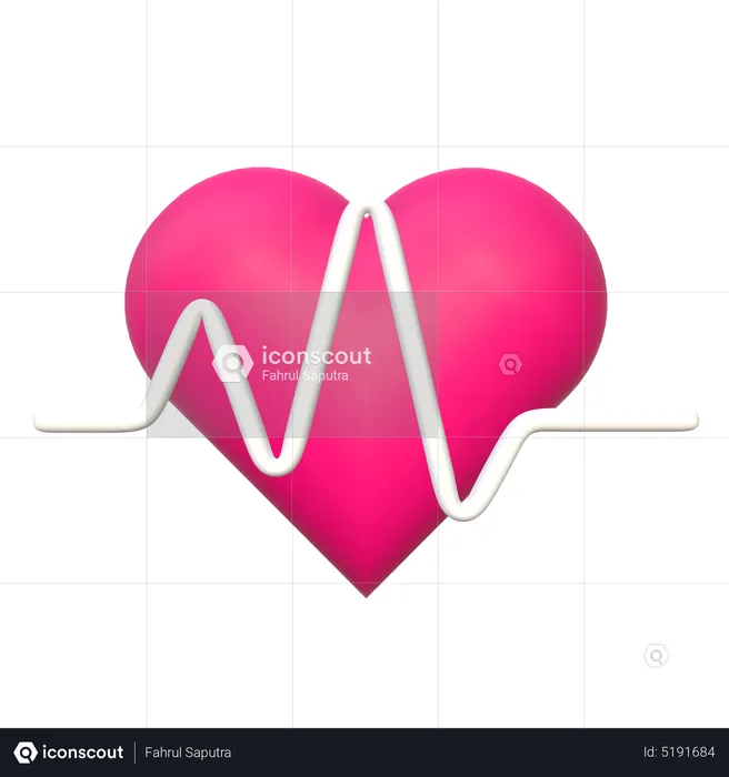 Heartbeat  3D Icon