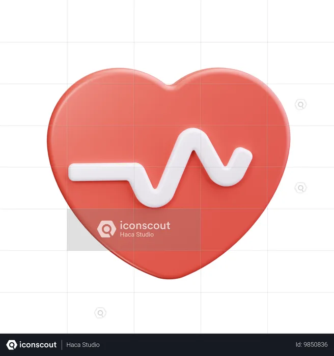 Heartbeat  3D Icon