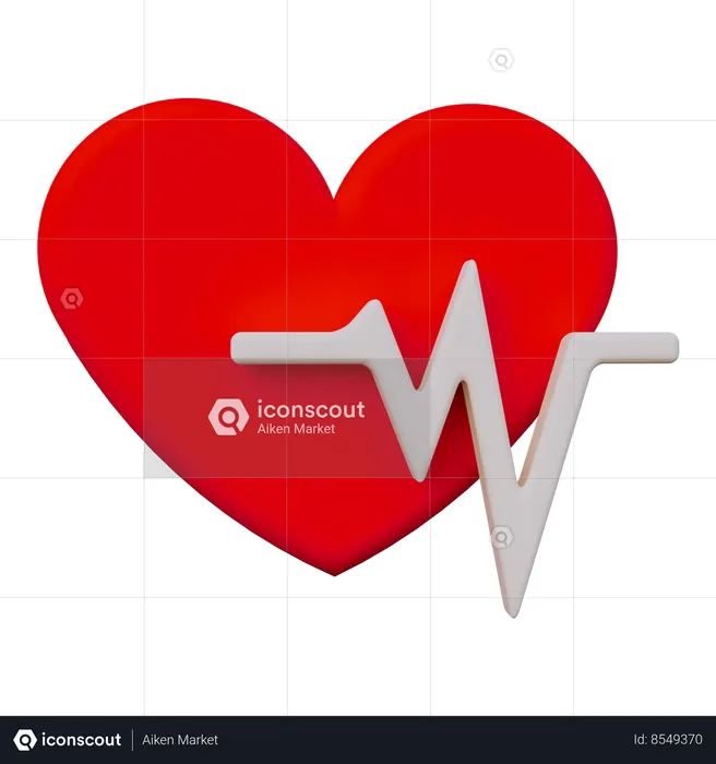 Heartbeat  3D Icon