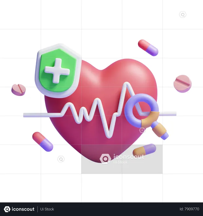 Heartbeat  3D Icon