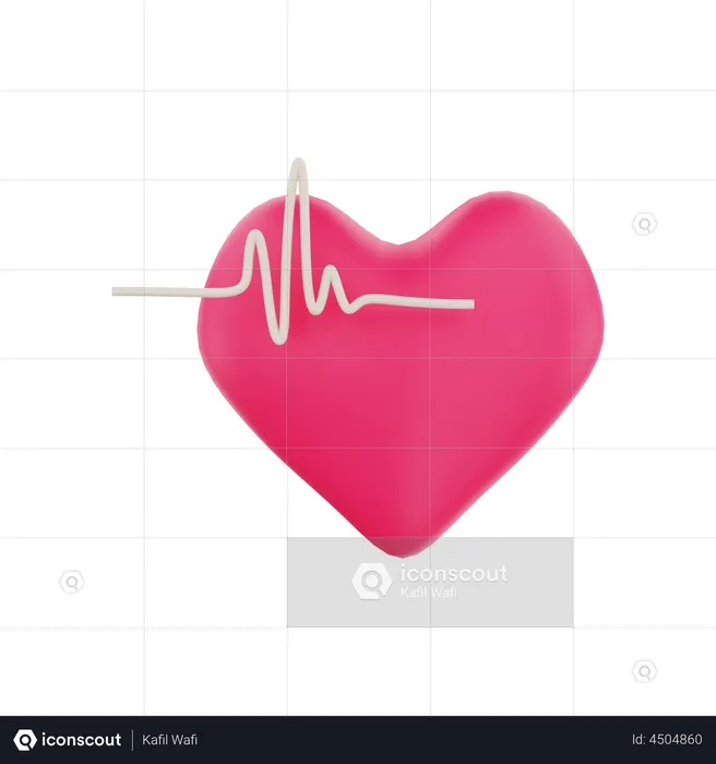 Heartbeat  3D Illustration