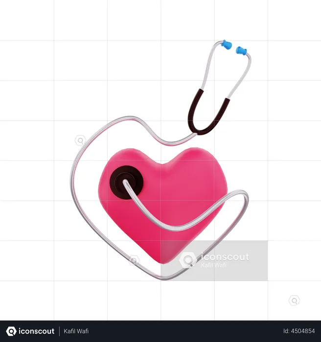 Heartbeat Check  3D Illustration