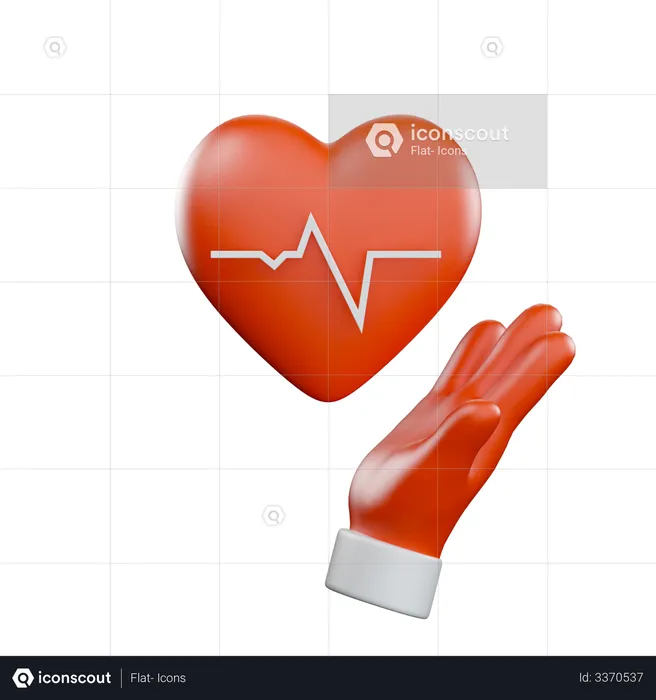Heartrate  3D Illustration