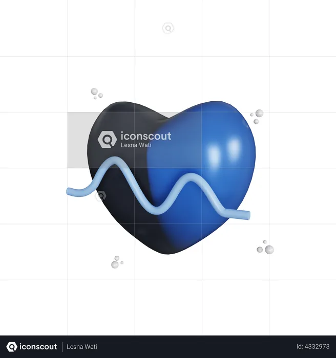 Heartrate  3D Illustration
