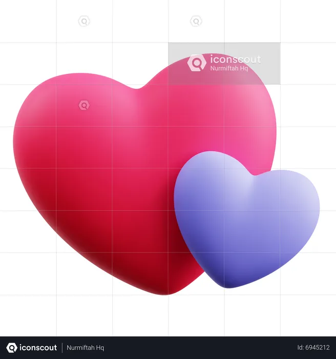 Hearts  3D Icon