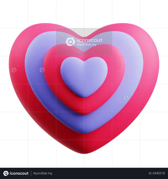 Hearts  3D Icon