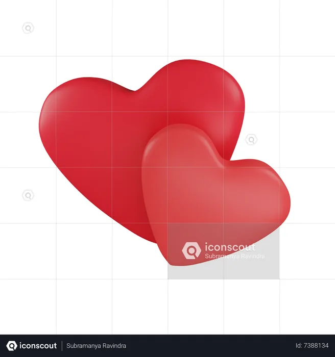 Hearts  3D Icon