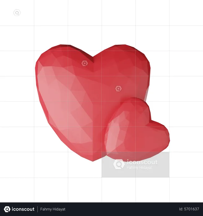 Hearts  3D Icon