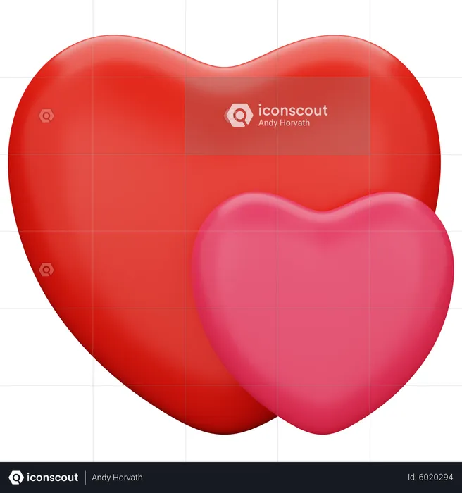 Hearts  3D Icon