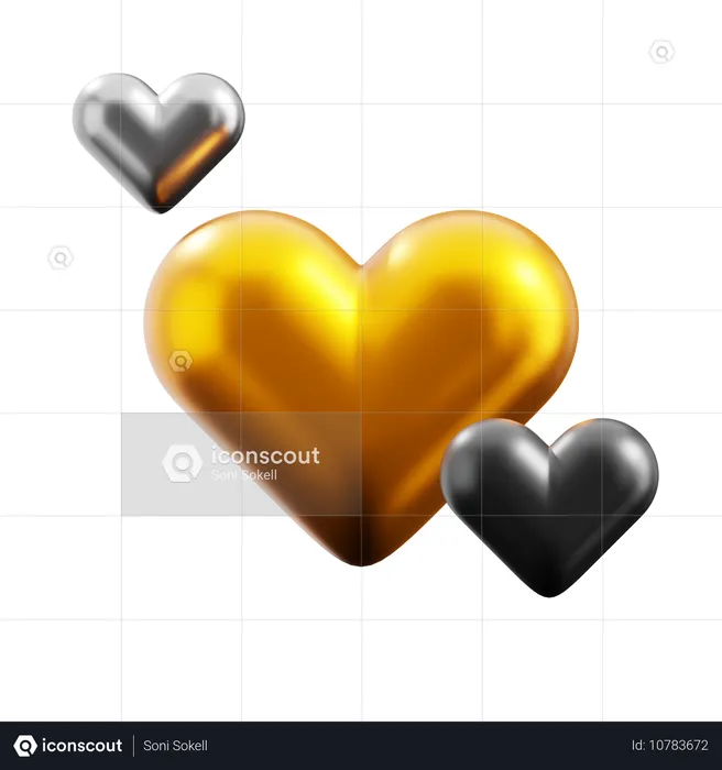 Hearts  3D Icon