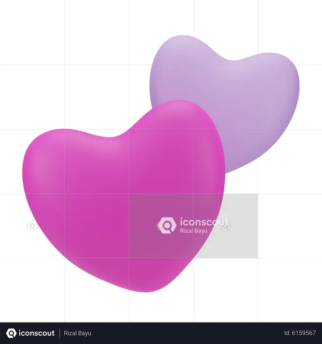 Hearts  3D Icon