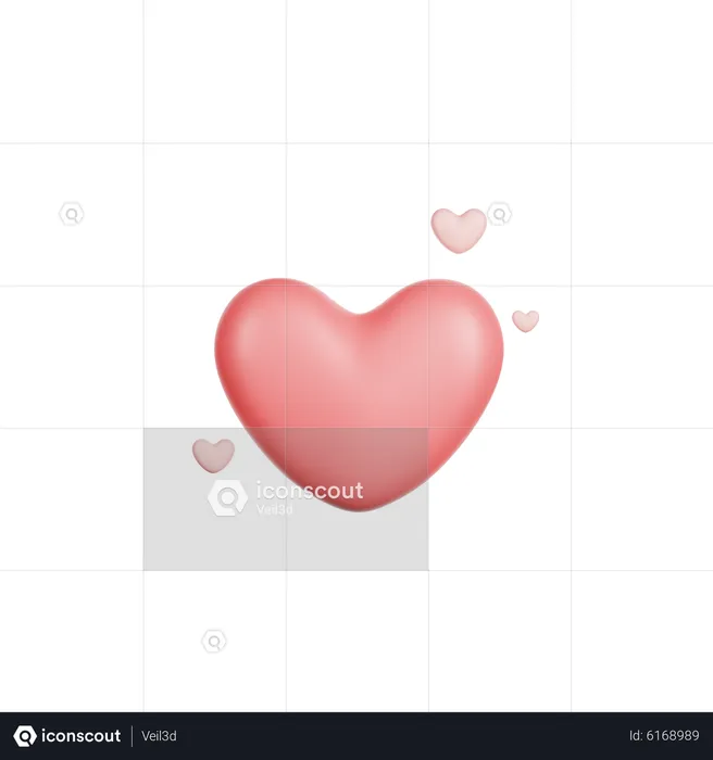 Hearts  3D Icon