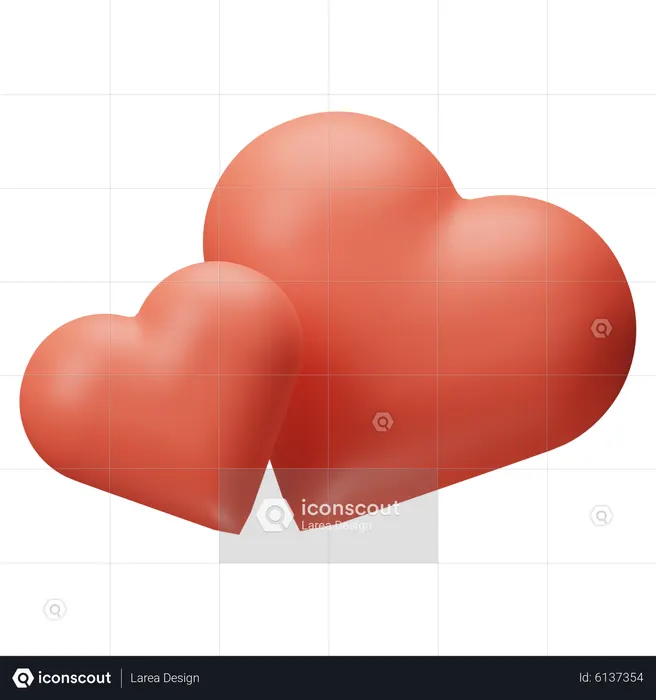 Hearts  3D Icon