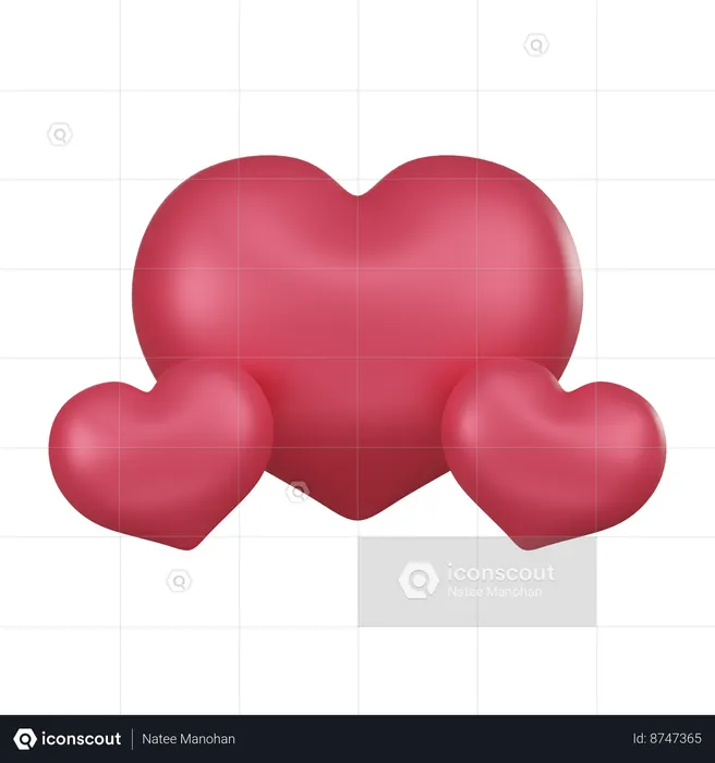 Hearts  3D Icon