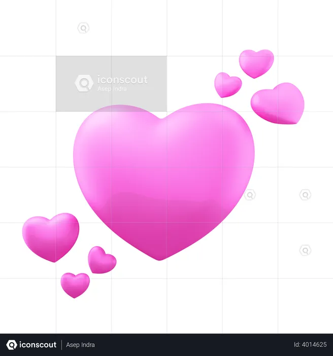 Hearts  3D Illustration