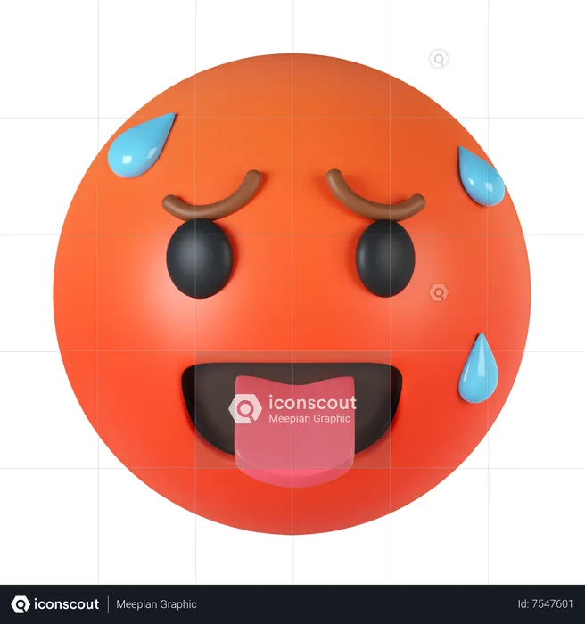 Heat Emoji 3D Icon