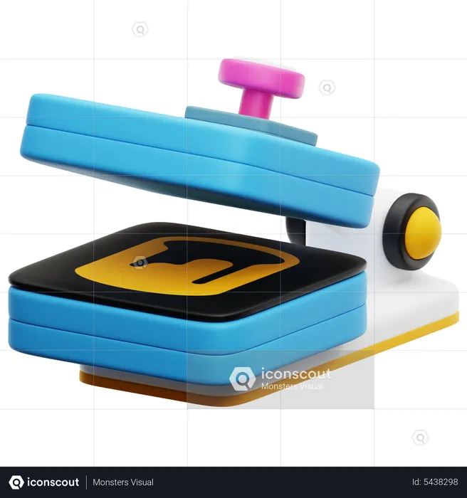 Heat Press Machine  3D Icon