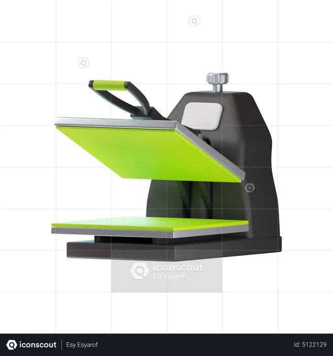 Heat Press Machine  3D Icon