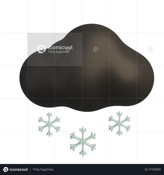 Heavy Cloudy Snow  3D Icon