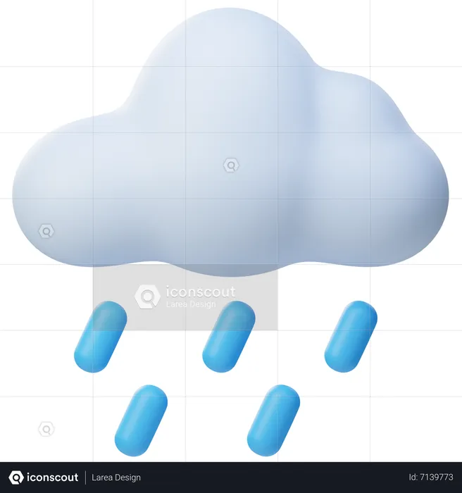 Heavy Raining  3D Icon