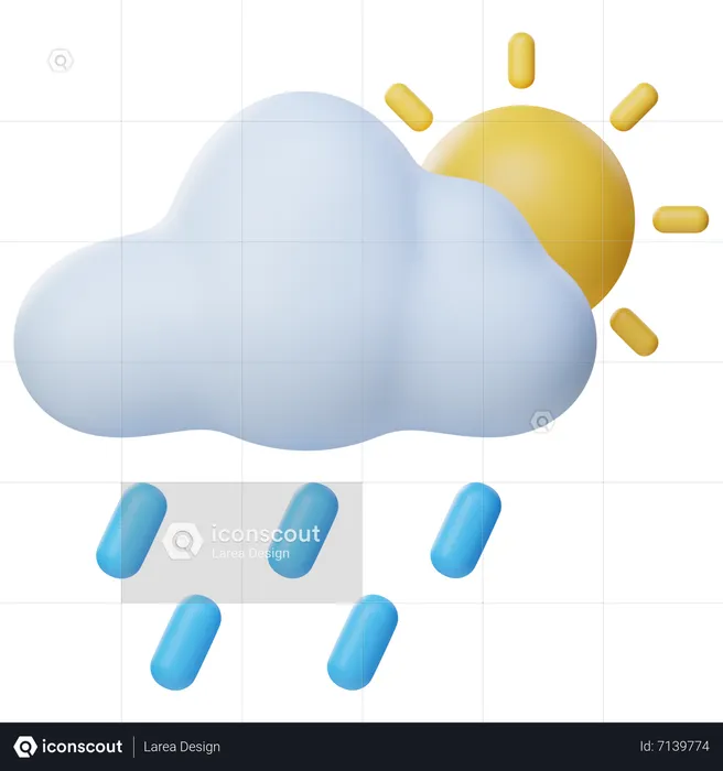 Heavy Rainy Day  3D Icon