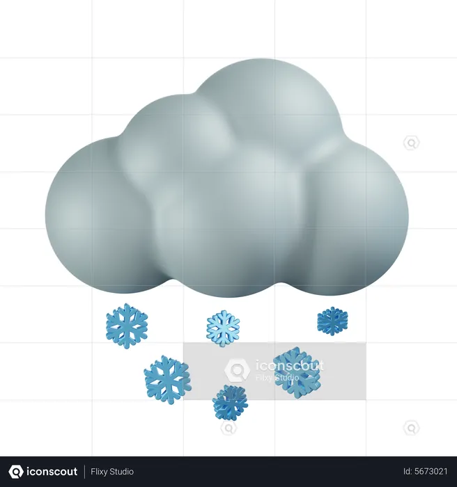 Heavy Snow  3D Icon