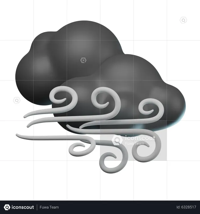 Heavy Wind  3D Icon