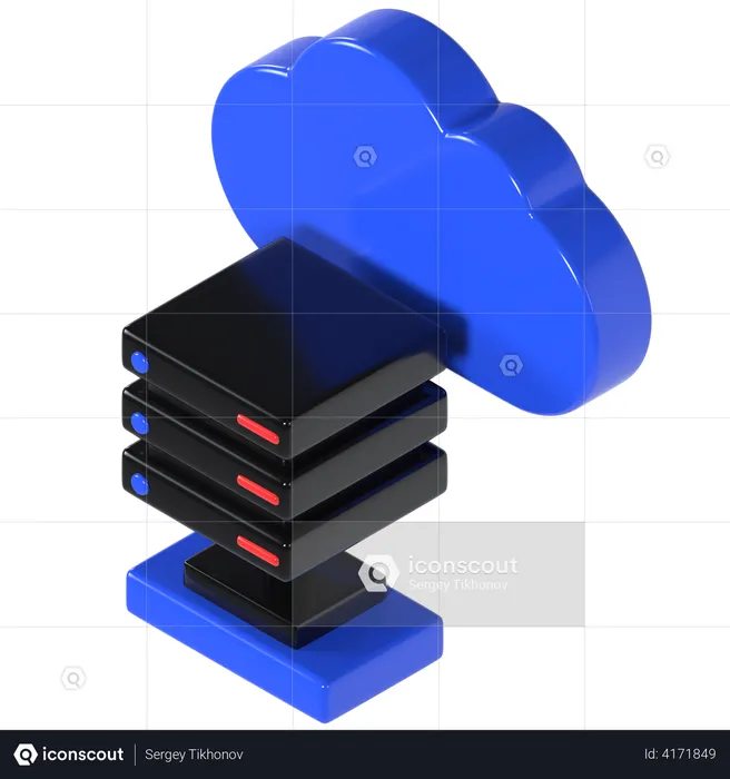 Hébergement cloud  3D Illustration
