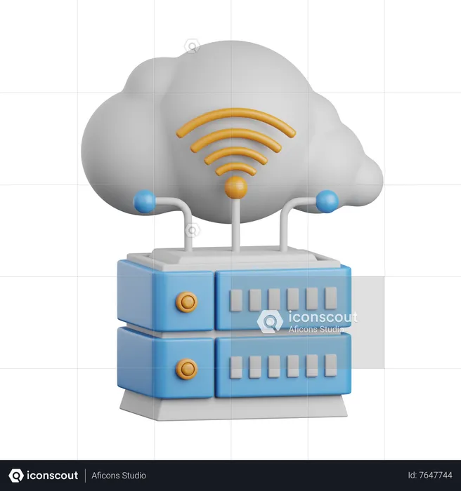 Hébergement cloud  3D Icon