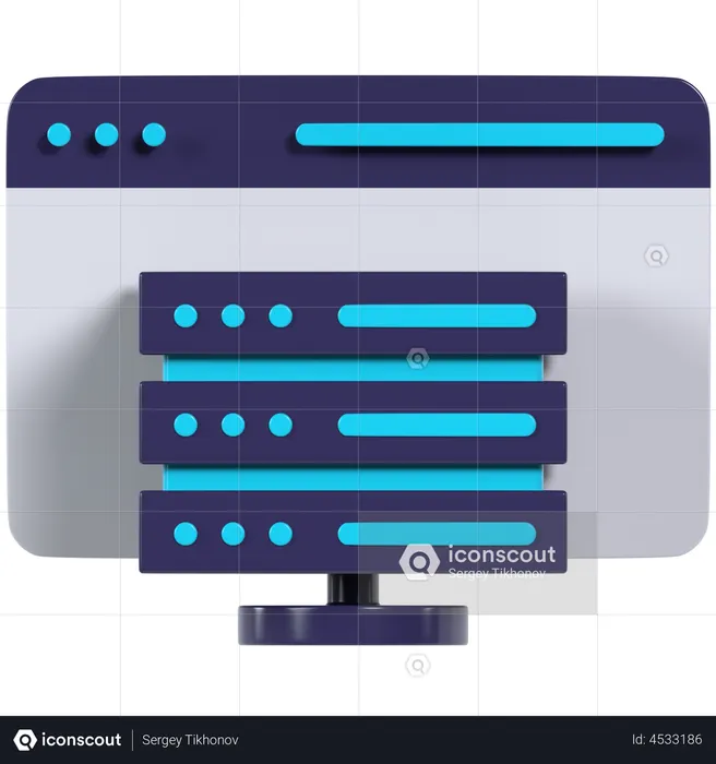 Hébergement Web  3D Icon