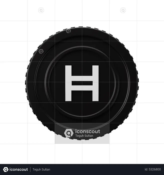 Hedera Coin HBAR  3D Icon