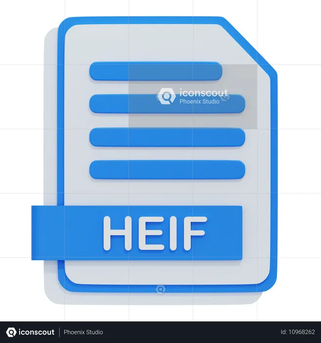 Heif ファイル  3D Icon