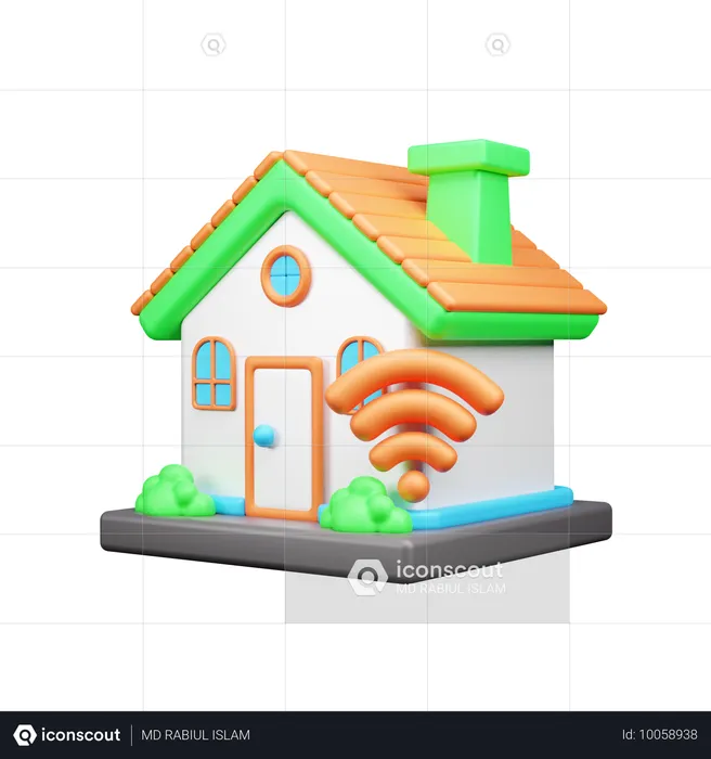 WLAN zuhause  3D Icon