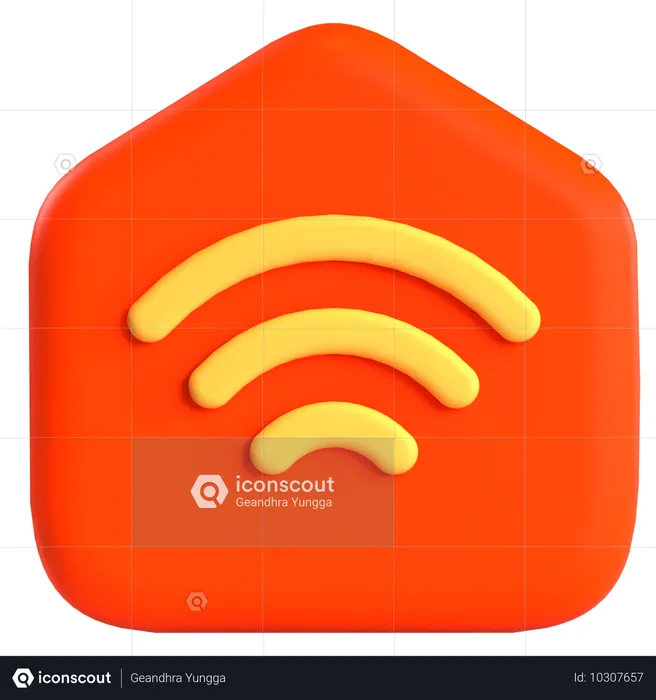 WLAN zuhause  3D Icon