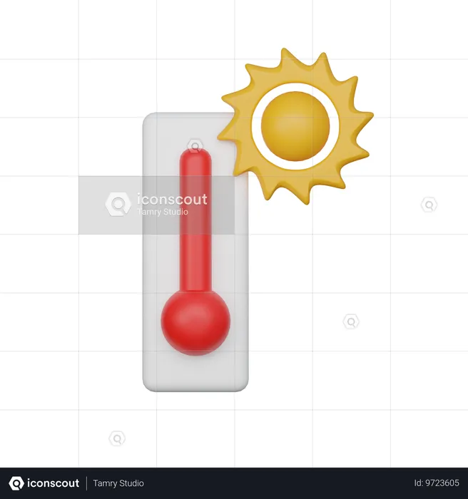 Heiße Temperatur  3D Icon