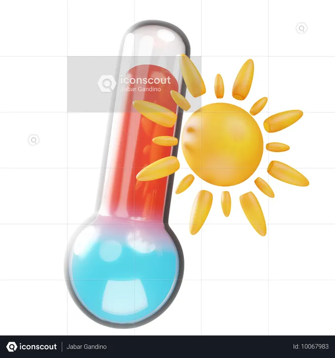 Heiße Temperatur  3D Icon