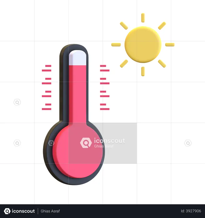 Heiße Temperatur  3D Illustration