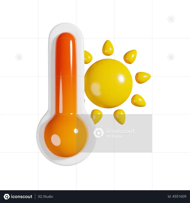 Heiße Temperatur  3D Illustration