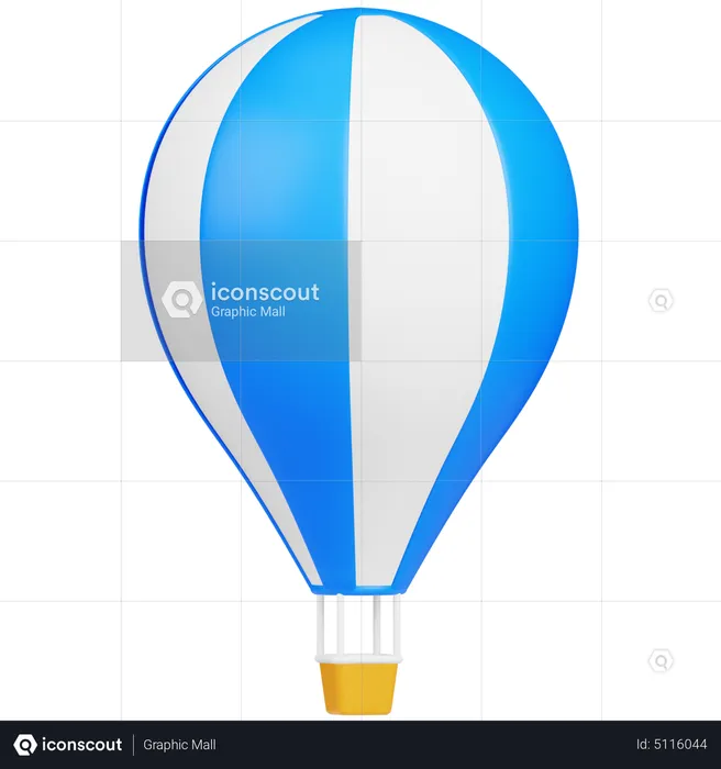 Heißer Ballon  3D Icon